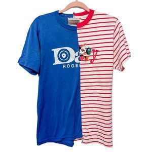 Vintage Urban Renewal Mickey Mouse Split Tee Size Small